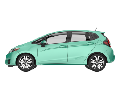 yeşil modern şehir arabası.