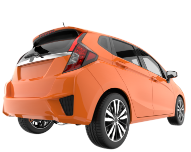 Beyaz arka planda gölgesi olan modern elektrikli araba