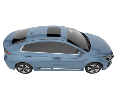 Gerçekçi araba manzarası. 3d illüstrasyon