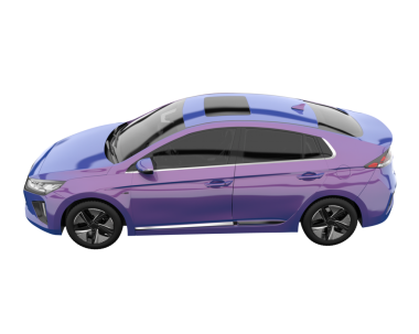 beyaz arka planda modern araba