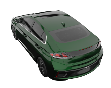 siyah modern araba - siyah arkaplanda ön görünüm