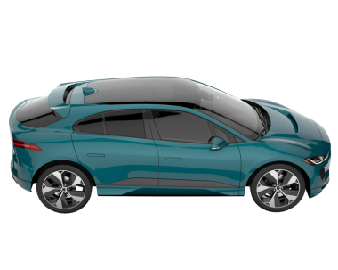 mavi renkli gerçekçi bir araba.