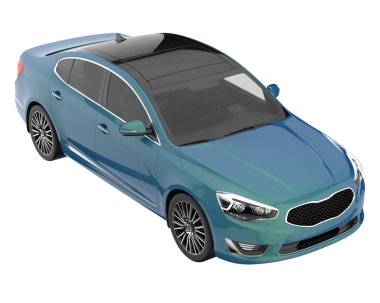 Modern araba beyaz arka planda izole edilmiş. 3d oluşturma