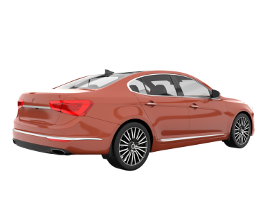 modern araba kırpma yolu ile beyaz bir arkaplanda izole