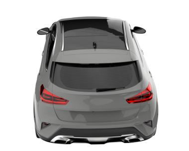 Araba geri görüşü. 3d oluşturma.