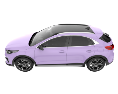 Modern araba beyaz arka planda izole edilmiş. 3d oluşturma