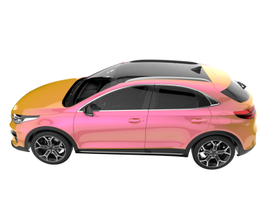 modern araba beyaz arka planda izole edildi. 3 boyutlu görüntüleme