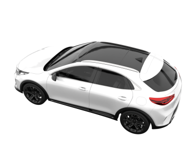 Siyah arka planda beyaz modern araba..