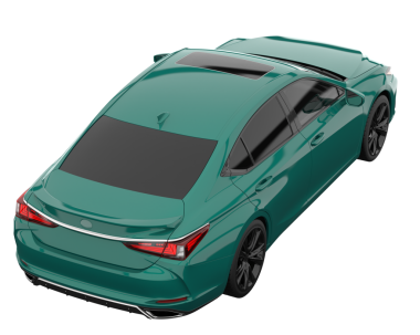 Modern araba arka planda izole edilmiş. 3D görüntüleme - illüstrasyon