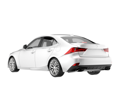 Modern lüks araba beyaz üzerinde. 3d oluşturma