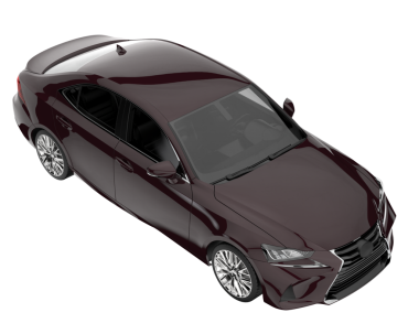 Modern araba arka planda izole edilmiş. 3d görüntüleme - resim