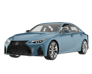 Modern araba arka planda izole edilmiş. 3d oluşturma