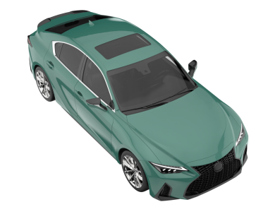 Gri arka planda modern kompakt araba