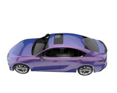 uzun ışıklı modern kompakt araba