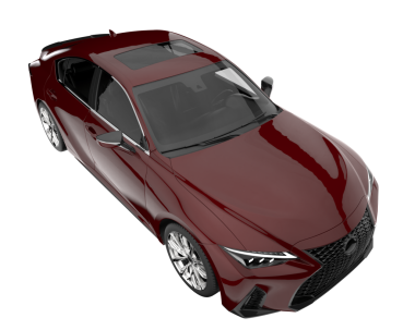 modern araba siyah arkaplanda izole edildi