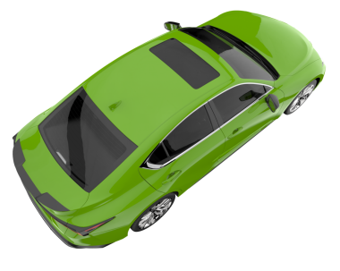 Siyah arka planda yeşil araba