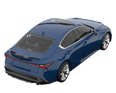 Modern araba beyazda izole edilmiş. 3d oluşturma.