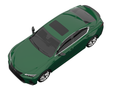 modern yeşil araba beyaz arkaplanda izole