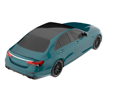 Modern araba izole edilmiş. 3D görüntüleme - illüstrasyon -