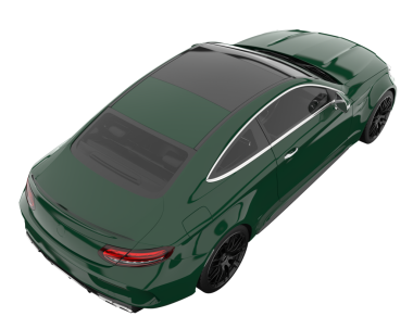 modern araba kırpma yolu ile beyaz arka planda izole edildi. 3d oluşturma