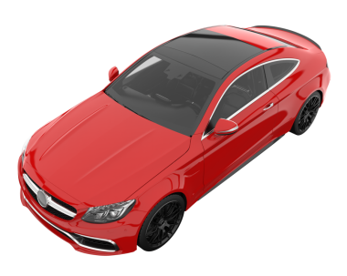 Açık gri arka planda modern kırmızı araba. vektör gerçekçi