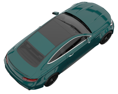 Siyah arka planda modern bir araba. 3d oluşturma