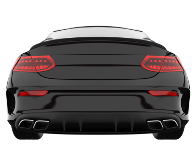 Siyah arka planda modern bir araba. vektör illüstrasyonu.