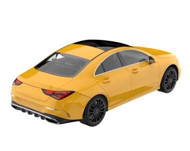 Sarı araba modern araba.