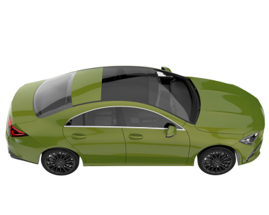 Beyaz arka planda bir araba. yüksek kalite. 3D görüntüleme. Kuzey-doğu yüzeyinin yansıması ile hazırlanır..