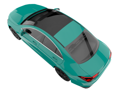 Siyah arka planda modern lüks bir araba. 3 Boyutlu Hazırlama.