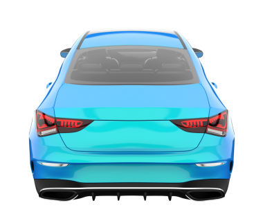 Modern mavi araba kırpma yolu ile beyaz arka planda izole edildi. gölgeli araba.