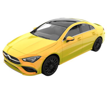 modern lüks sarı araba.