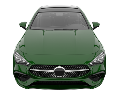 Modern yeşil spor araba - yan görünüm