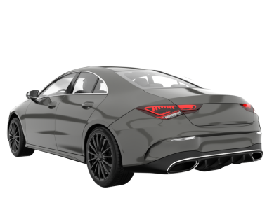 Modern araba beyaz arka planda izole edilmiş. 3d illüstrasyon