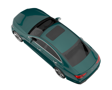 modern yeşil araba - beyaz arka planda izole - 3 boyutlu illüstrasyon