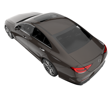 Bir arabanın 3 boyutlu görüntülenmesi - beyaz arkaplanda izole edilmiş