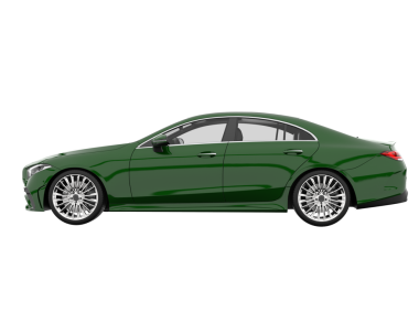 Beyaz arka planda lüks bir araba