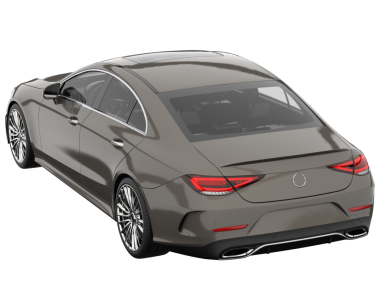 Aracın 3 boyutlu görüntüsü gri arkaplanda izole edildi