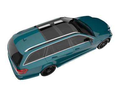 Siyah camlı lüks bir araba.