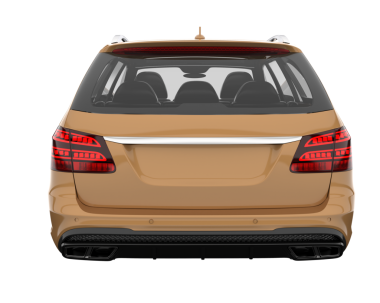 Beyaz arka planda modern şehir arabası. 3d illüstrasyon