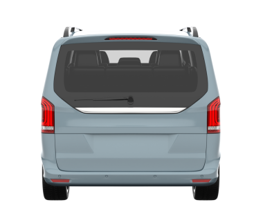 beyaz arkaplanda izole edilmiş arabanın arka görünümü