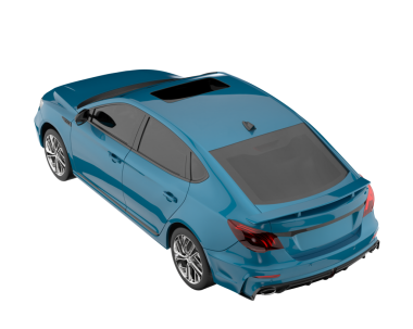 mavi modern lüks araba - ön manzara