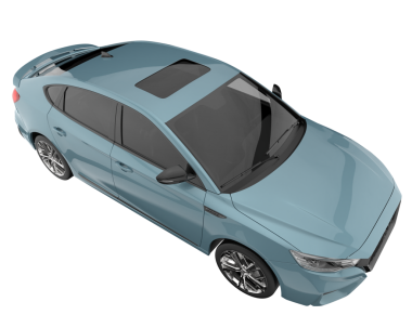 Modern araba beyazda izole edilmiş. 3d oluşturma