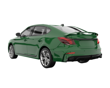 beyaz arkaplanda modern araba