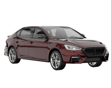 Gerçekçi bir araba. 3d illüstrasyon