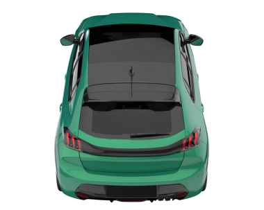 modern kentsel yeşil sedan araba izole edildi.