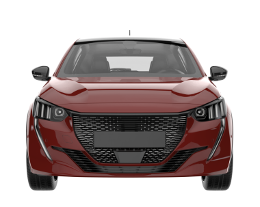 Modern araba arka planda izole edilmiş. 3D görüntüleme - illüstrasyon