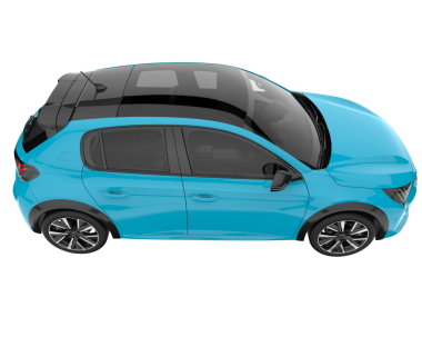 Modern araba. Beyaz arkaplanda izole edilmiş 3d