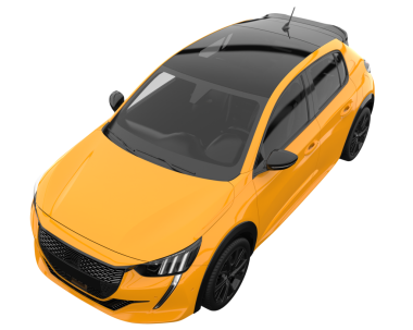 sarı modern araba beyaz arka planda izole