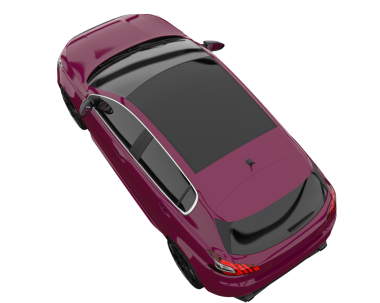 Araba beyaz arka planda izole edilmiş. 3d oluşturma